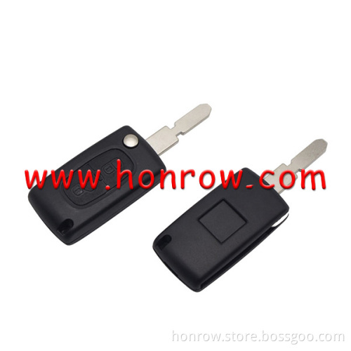 Citroen 406 blade 2 buttons flip car remote key shell ( NE78 Blade - 2Button - With battery place )